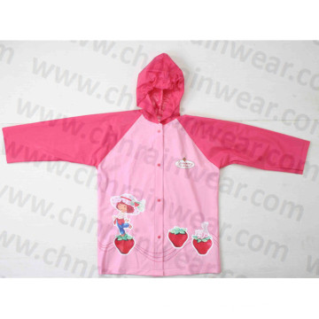 Custom Design Veste imperméable en PVC avec capuche pour enfants